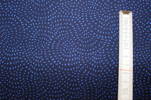 Preview: Designerbaumwollstoff Twist indigo  (10 cm)